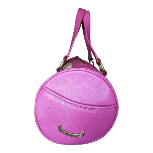 Y2K JUICY COUTURE Woven Straw Wicker Barrel Purse w/Cherry Charm - Picture 5 of 13